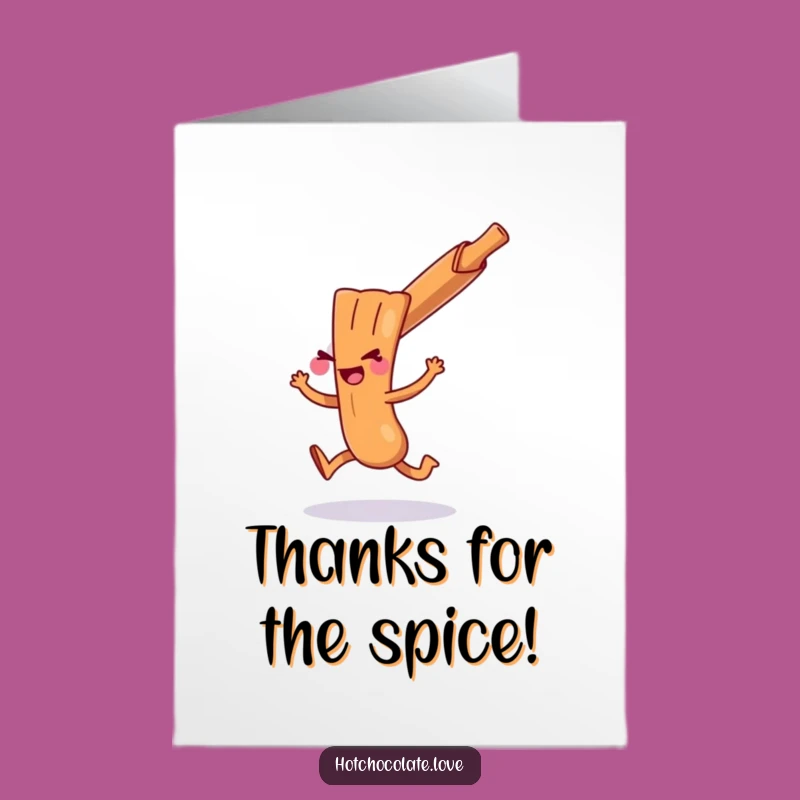 Free Printable Thank You Card: Cinnamon Stick Funny Downloadable Gift