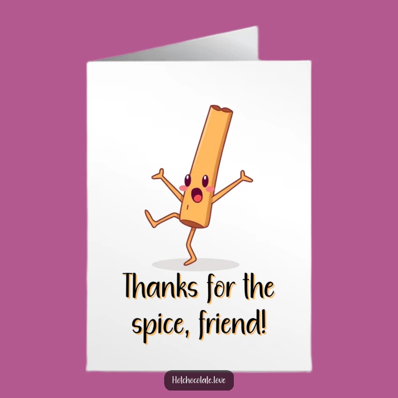 Free Printable Thank You Card: Cinnamon Stick Flipping Thanks Download