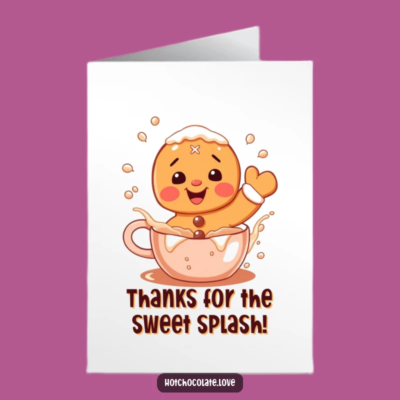 Free Printable Gingerbread Thank You Card: Cozy Thanks, Downloadable Funny Gift