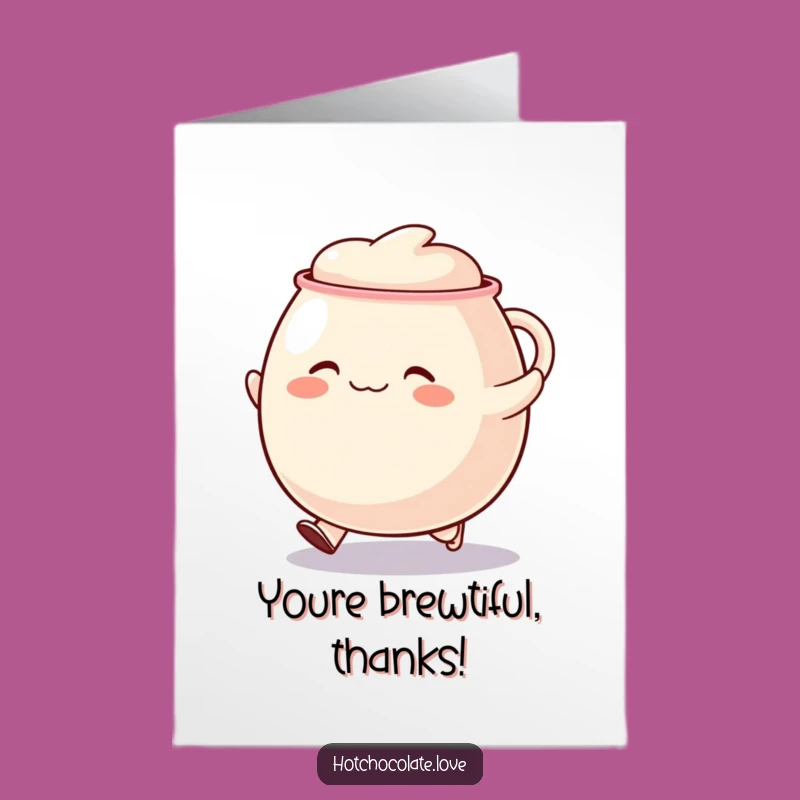 Free Printable Thank You Card: Cheerful Mug Skip, Downloadable Thanks