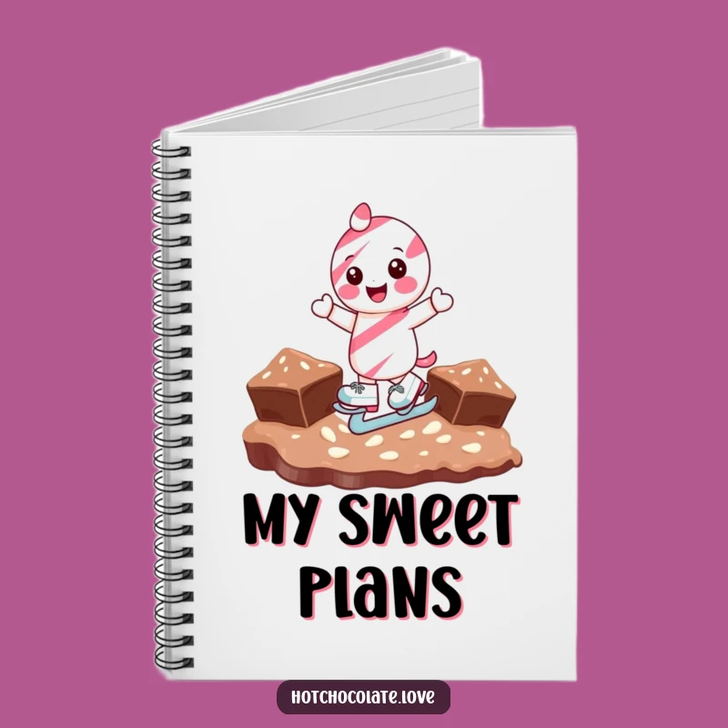 Funny Candy Cane Ice Skating Notebook: Jot Down Ideas with Sweet Fun