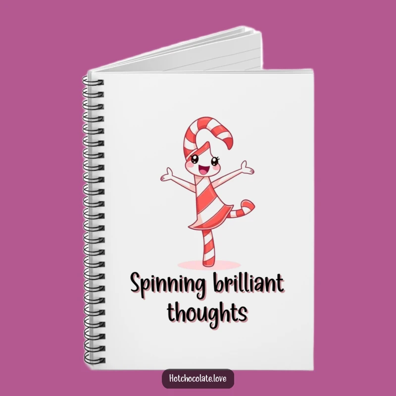 Funny Candy Cane Notebook: Pirouette Design, Journal Festive Notes