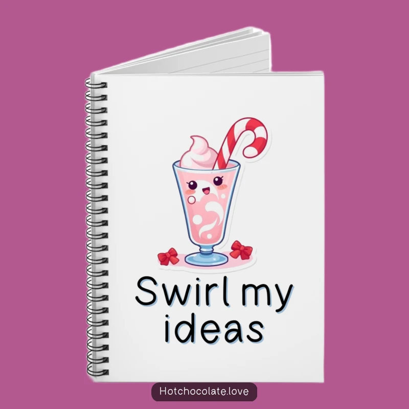 Funny Candy Cane Swirl Notebook: Jot Down Holiday Ideas with Cheer