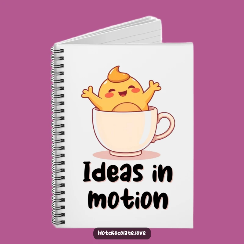 Funny Caramel Blob Mug Notebook - Jot Down Happy Thoughts