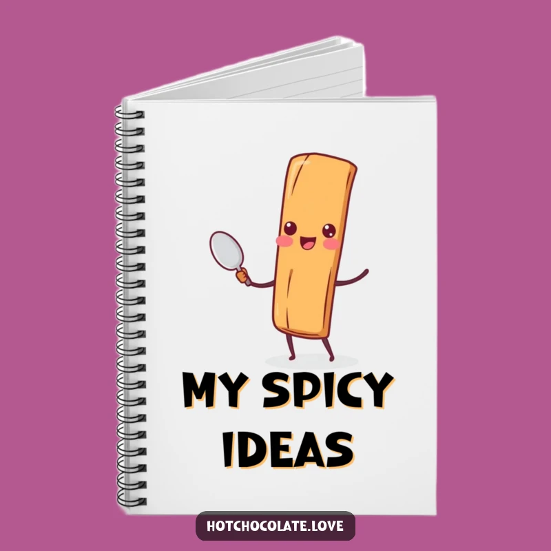 Funny Cinnamon Stick Spoon Notebook: Jot Down Ideas, Perfect Funny Gift