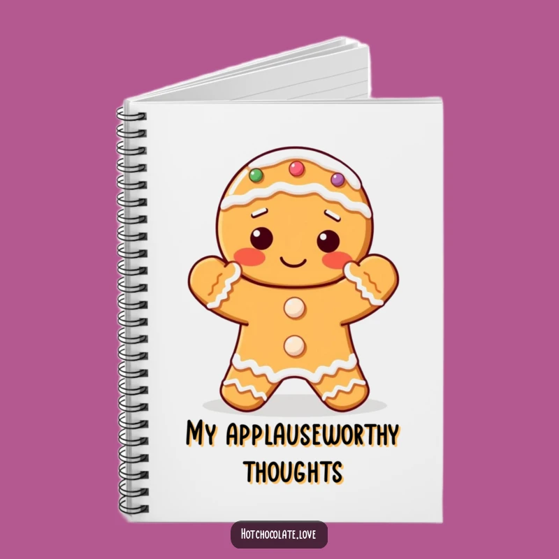 Funny Gingerbread Notebook: Clapping Cookie, Festive Notes, Perfect Gift