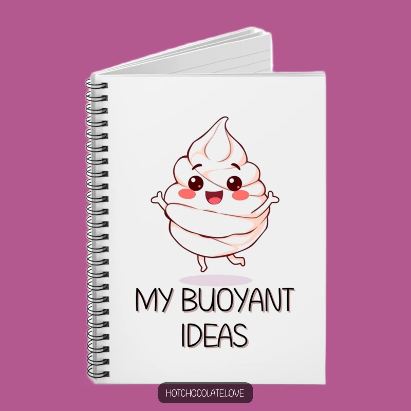 Funny Whipped Cream Notebook: Jot Down Sweet Ideas with Bouncing Design