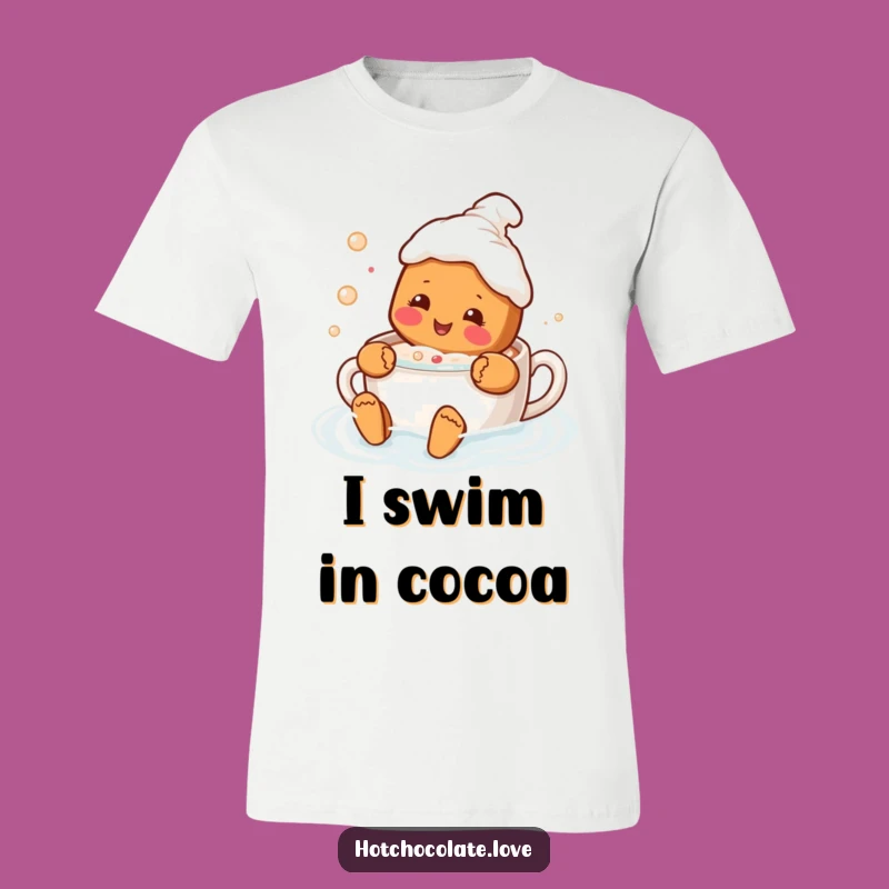 Funny Gingerbread Hot Chocolate Swim T-Shirt - Hilarious Comfort Gift