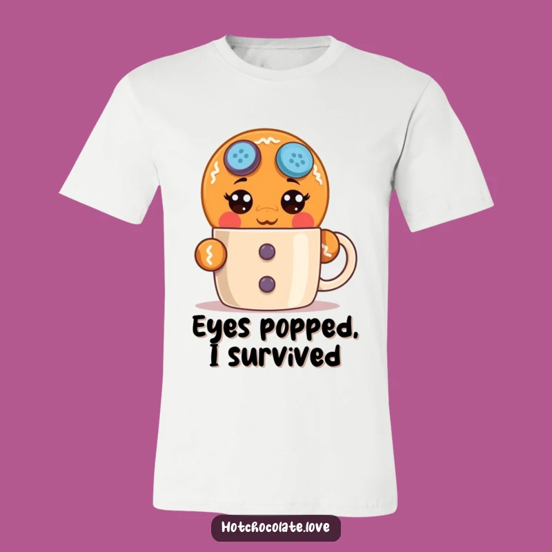 Funny Surprised Gingerbread Man T-Shirt: Wear Your Shock with This Hilarious and Festive Tee