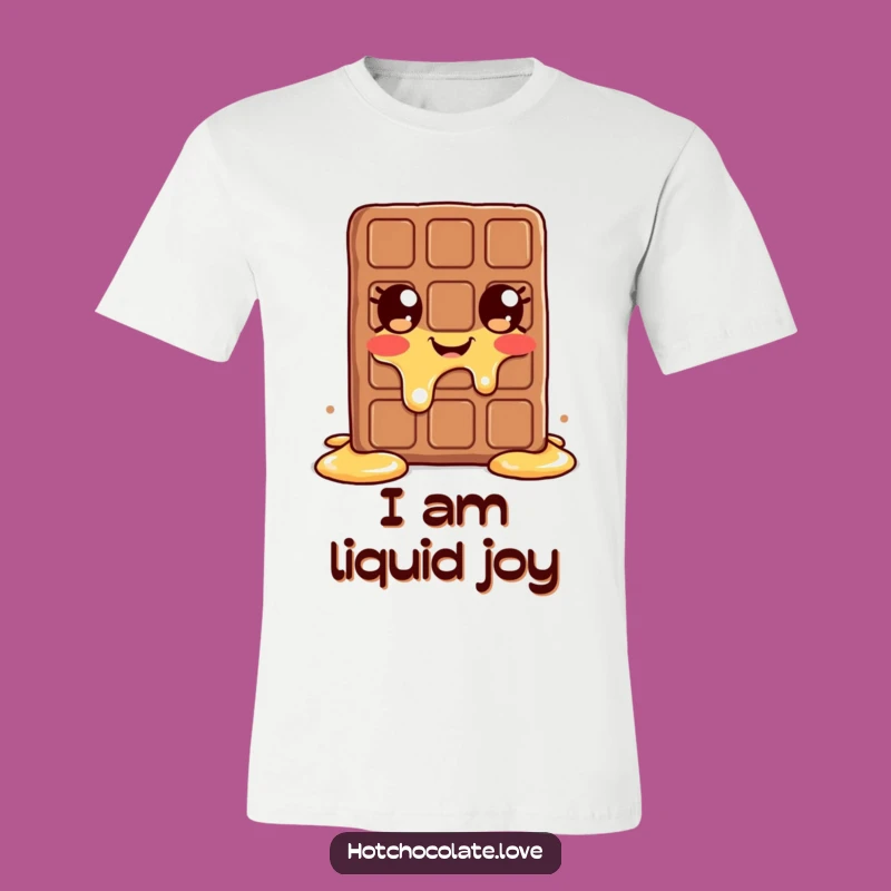 Funny Melting Chocolate Bar T-Shirt: Wear Your Sweetest, Happiest Mood!