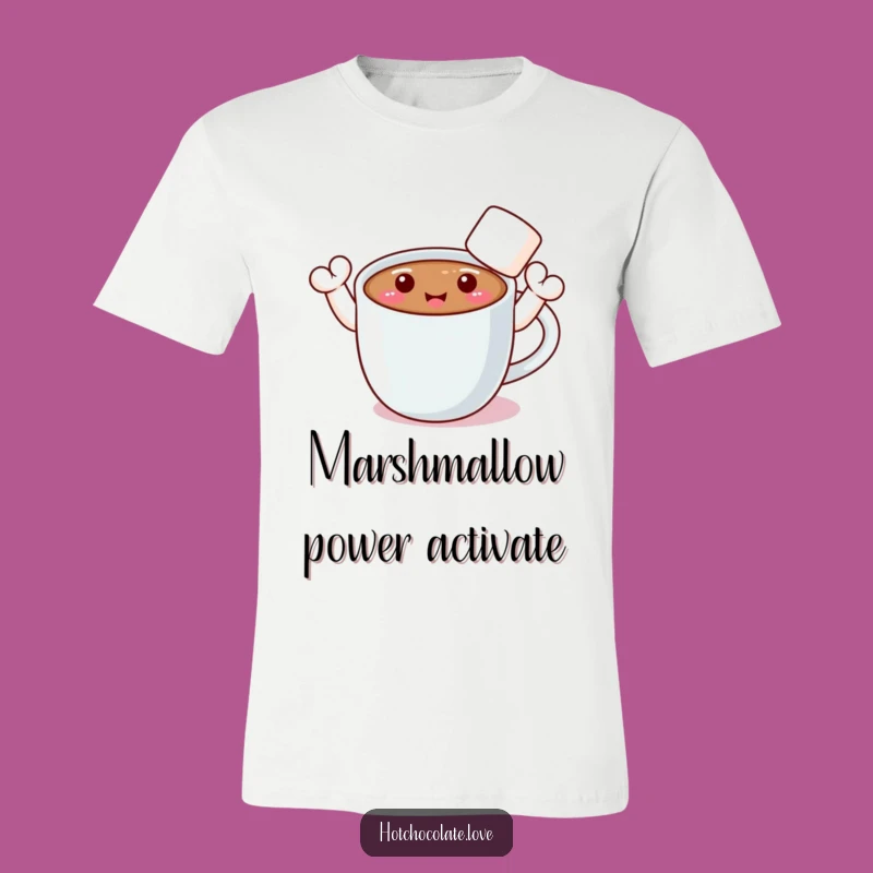 Funny Waving Marshmallow Hot Chocolate Tee: Adorable Comfort, Perfect Humorous Gift