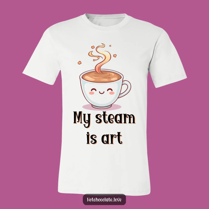 Funny Hot Chocolate T-Shirt: Smiling Cocoa Cup Winter Fun Funny Gift