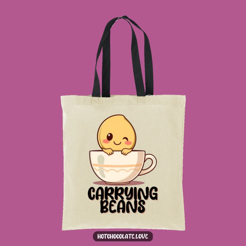 Funny Coffee Bean Tote Bag: Carry Your Essentials with Caffeine Spirit