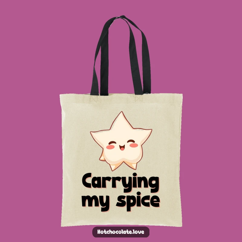 Funny Star Anise Tote Bag: Serene Spice Carry-All