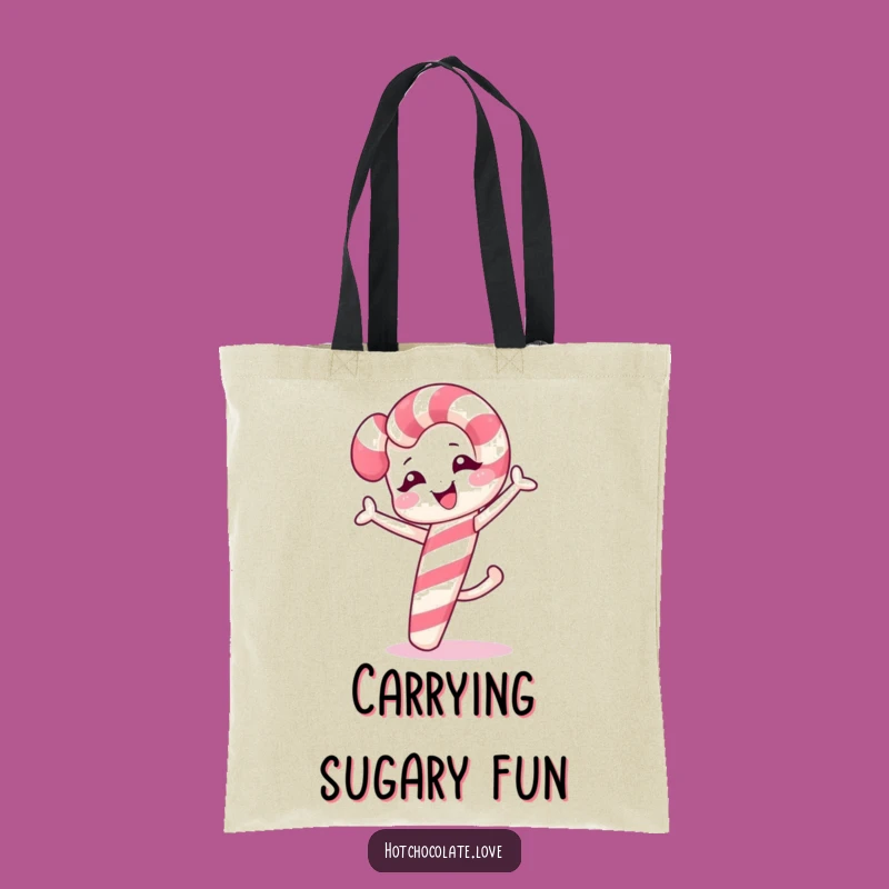 Funny Candy Cane Cartwheel Tote Bag - Chic & Hilarious Carry-All Gift