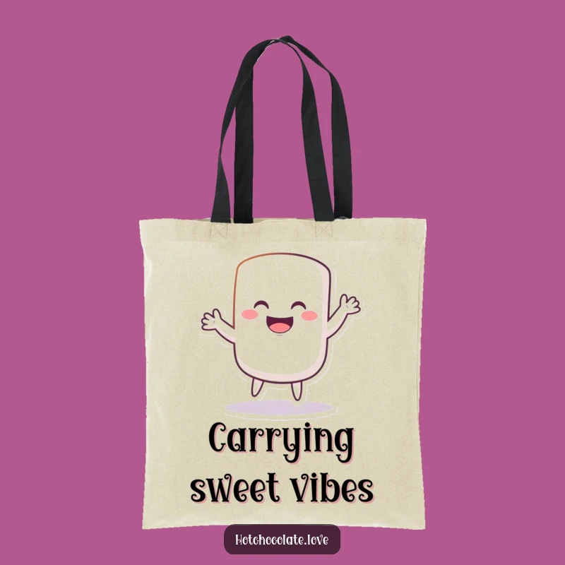 Funny Marshmallow Dance Tote Bag: Silly Carryall Gift, Perfect for Errands