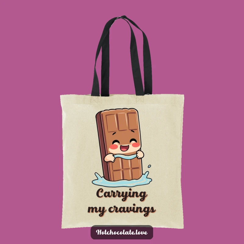 Funny Chocolate Bar Dip Tote Bag - Carry Your Sweetness