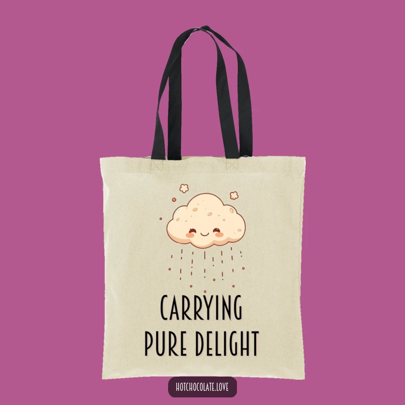 Funny Cocoa Cloud Tote Bag: Hilarious Chocolate Raining Carry-All
