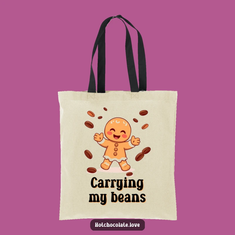 Funny Gingerbread Man Juggling Tote Bag - Carry Holiday Joy