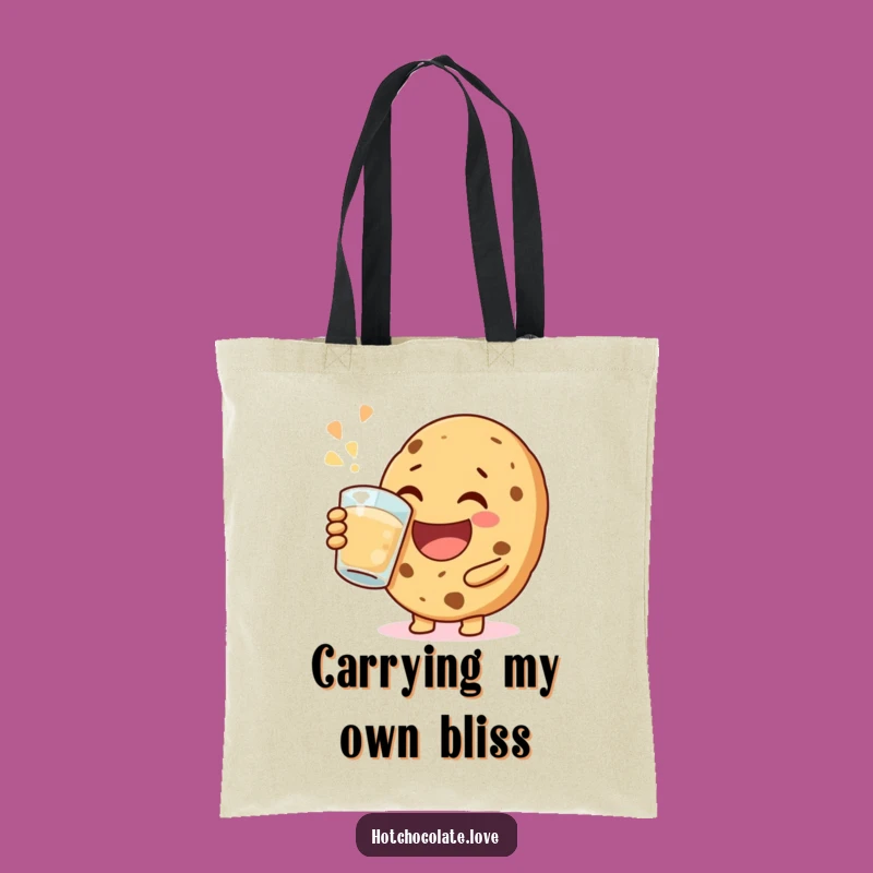 Funny Happy Cookie Tote Bag: Carry Your Joy with This Jovial Sipping Accessory