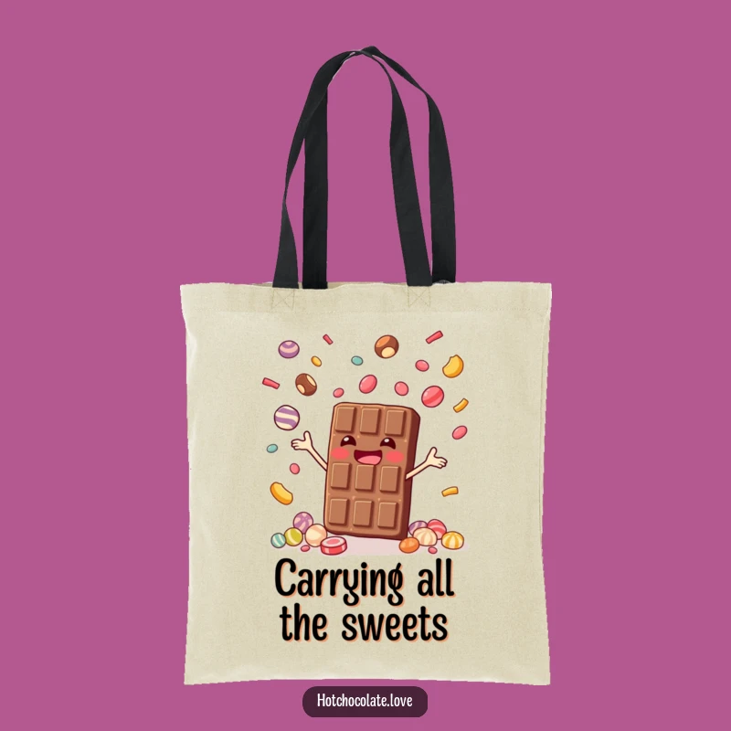 Funny Juggling Chocolate Bar Tote Bag - Carry Your Treats & Smiles!