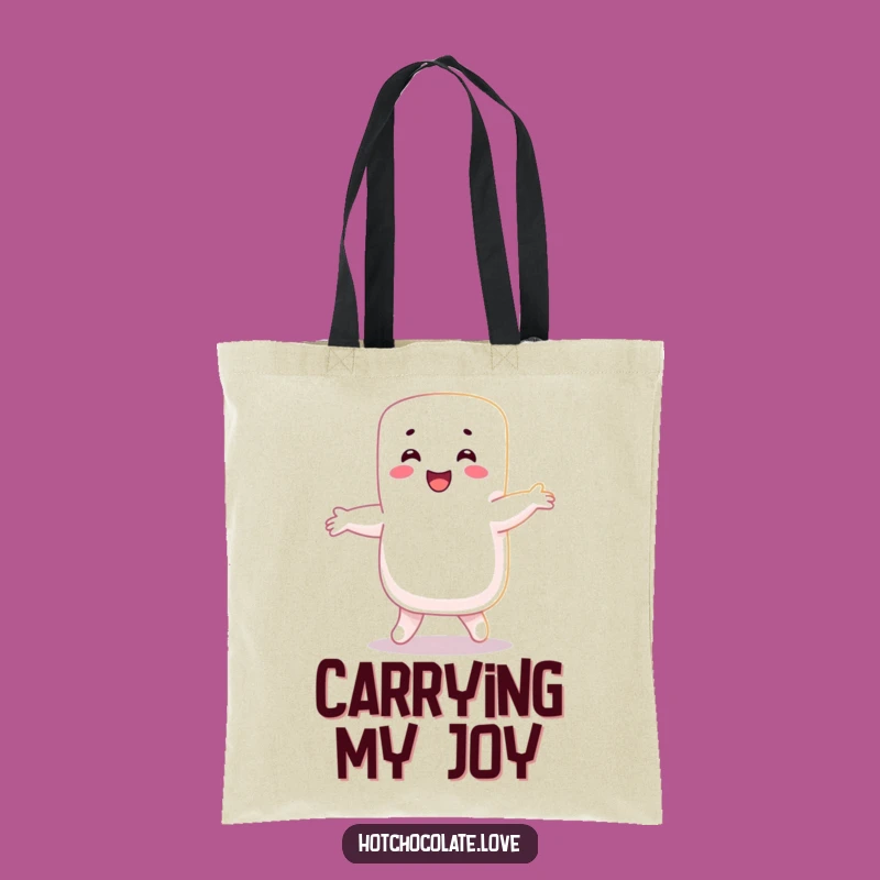 Funny Marshmallow Dance Tote Bag: Sweet Character Carrier Funny Gift