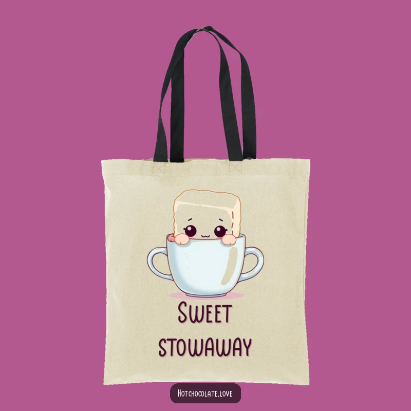 Funny Sugar Cube Tote Bag: Curious Character Peeking, Stylish & Hilarious Gift for Errands